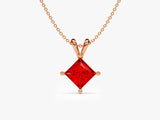 Princess Garnet Birthstone Necklace