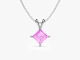 Princess Pink Tourmaline Birthstone Necklace