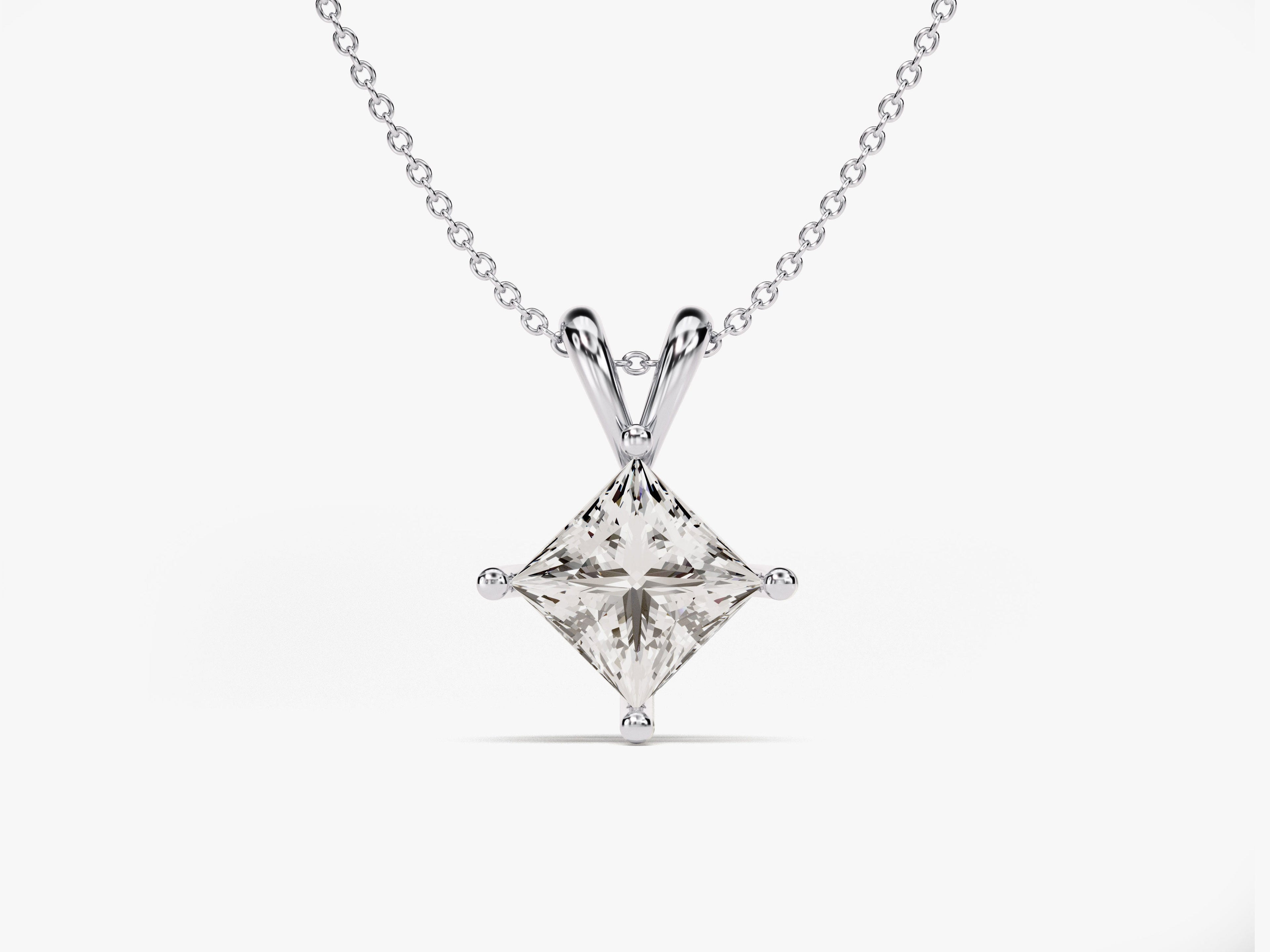 Princess Diamond Birthstone Necklace