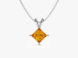 Princess Citrine Birthstone Necklace