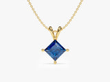 Princess Sapphire Birthstone Necklace