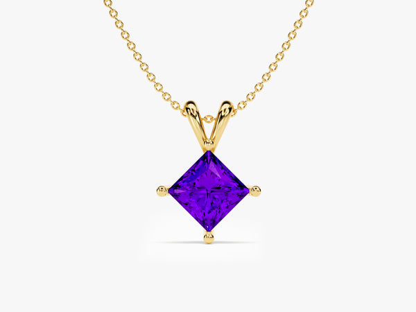 Princess Amethyst Birthstone Necklace