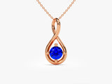 Infinite Loop Sapphire Birthstone Necklace