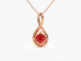 Infinite Loop Ruby Birthstone Necklace