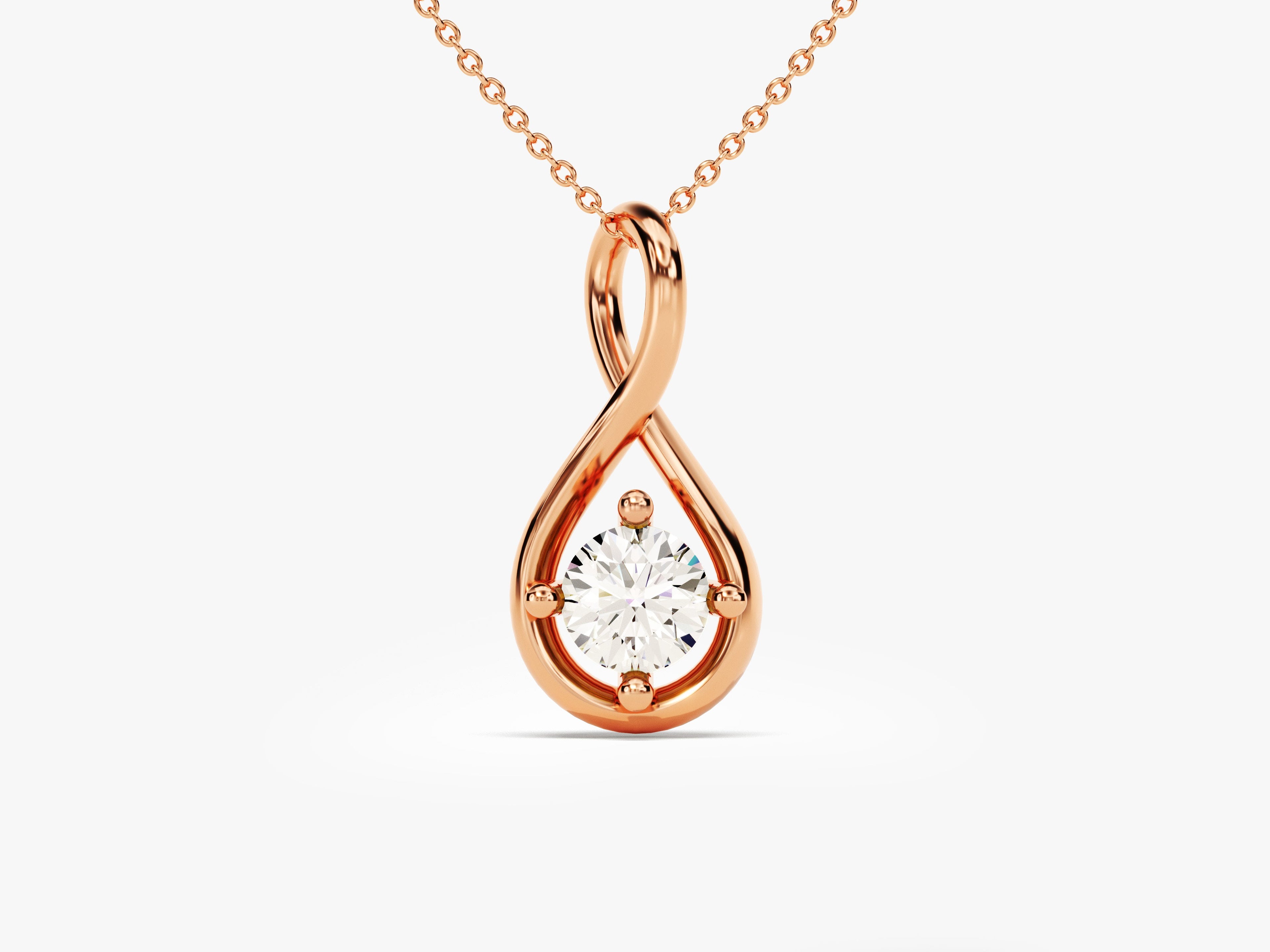 Infinite Loop Diamond Birthstone Necklace