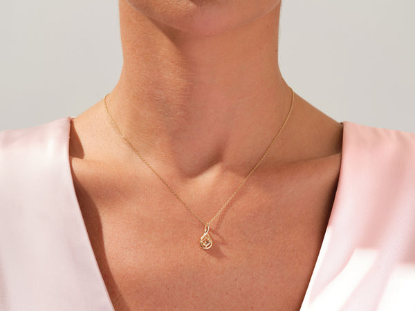 Infinite Loop Diamond Birthstone Necklace