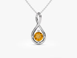 Infinite Loop Citrine Birthstone Necklace