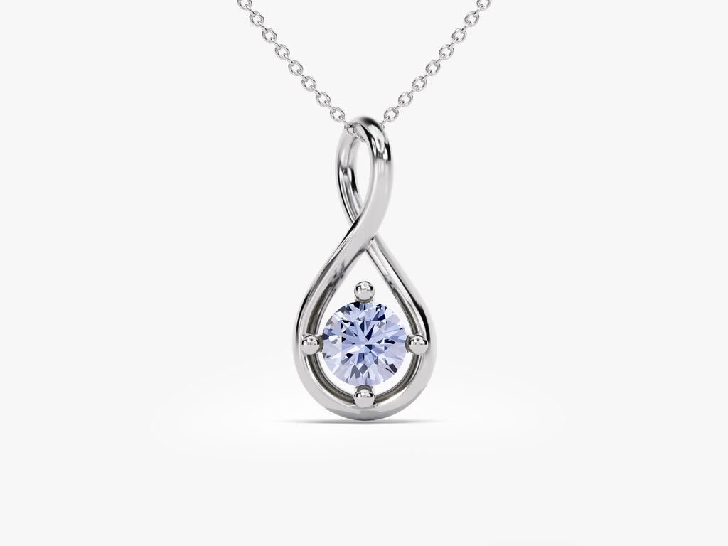 Infinite Loop Alexandrite Birthstone Necklace