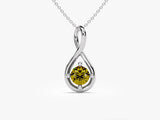 Infinite Loop Peridot Birthstone Necklace