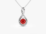 Infinite Loop Ruby Birthstone Necklace