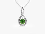 Infinite Loop Emerald Birthstone Necklace