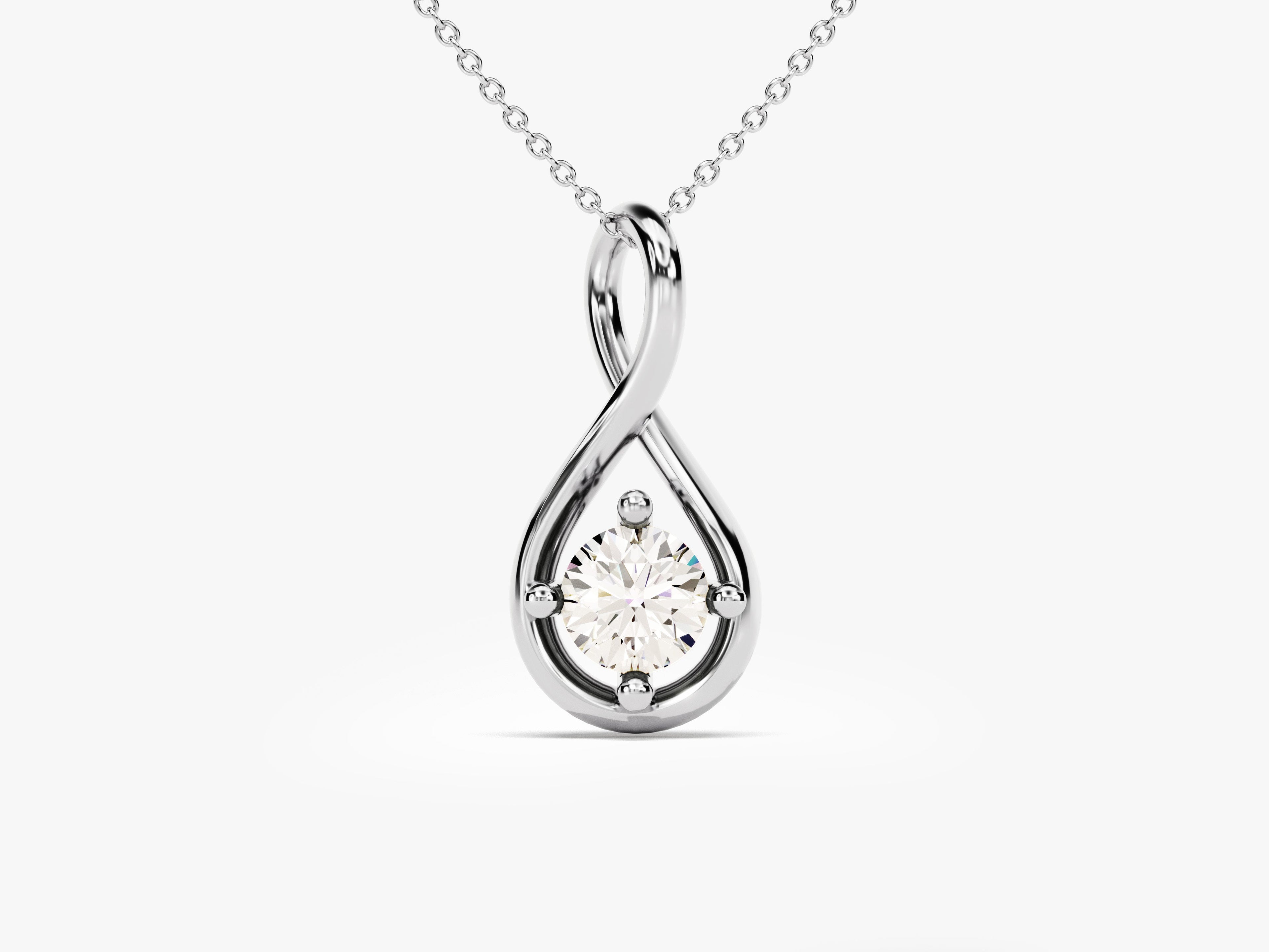 Infinite Loop Diamond Birthstone Necklace
