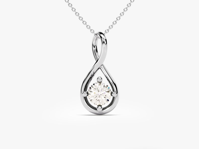 Infinite Loop Diamond Birthstone Necklace