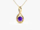 Infinite Loop Amethyst Birthstone Necklace