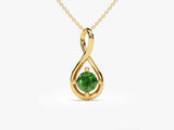 Infinite Loop Emerald Birthstone Necklace