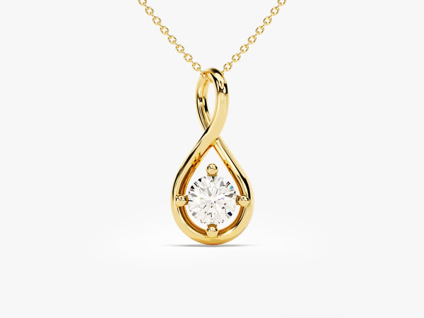 Infinite Loop Diamond Birthstone Necklace