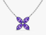 Flower Amethyst Birthstone Necklace