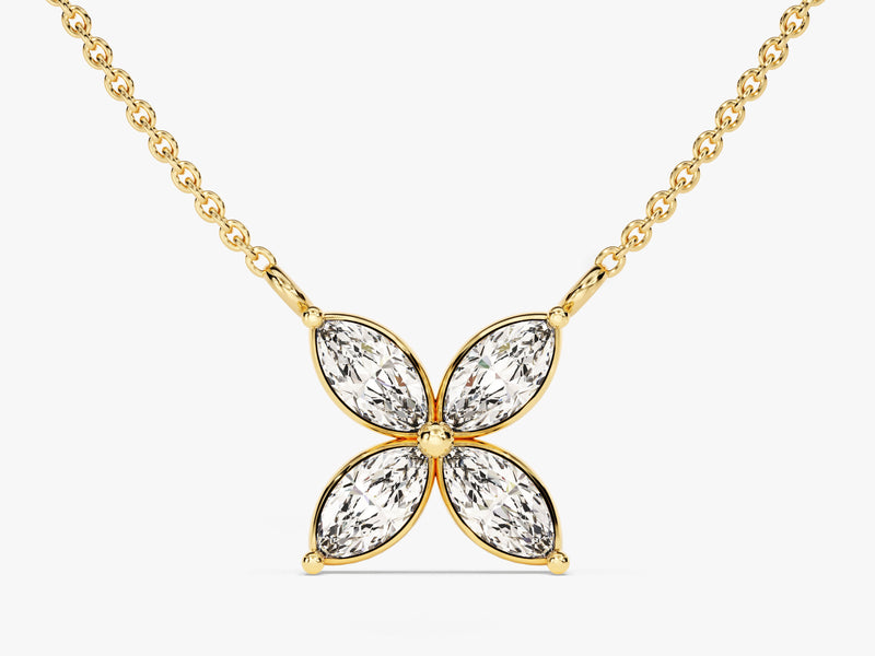 Flower Diamond Birthstone Necklace