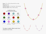 Station Pink Tourmaline Birthstone Necklace