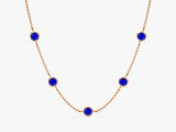 Station Sapphire Birthstone Necklace