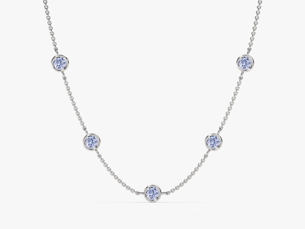 Station Alexandrite Birthstone Necklace