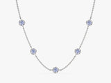 Station Alexandrite Birthstone Necklace