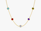 Station Birthstone Necklace