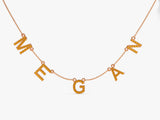 Citrine Birthstone Name Necklace