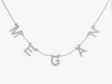 Diamond Birthstone Name Necklace