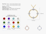 Circle Alexandrite Birthstone Necklace