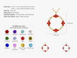 Circle Garnet Birthstone Necklace