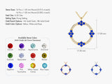 Circle Sapphire Birthstone Necklace