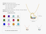 Heart Cluster Birthstone Necklace