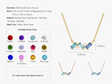 Baguette Cut Birthstone Necklace