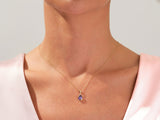 Teardrop Diamond Birthstone Necklace