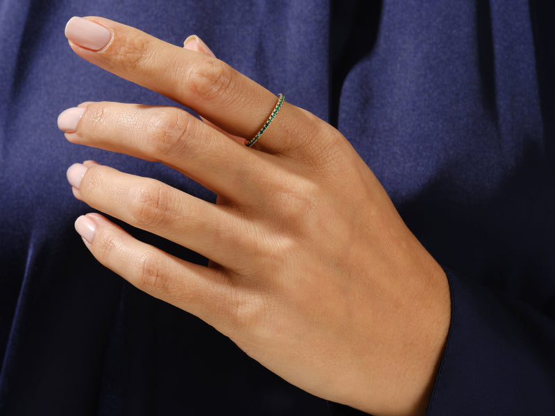 Pink Tourmaline Birthstone Eternity Ring