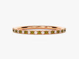 Alternating Peridot Birthstone Eternity Ring