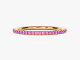 Pink Tourmaline Birthstone Eternity Ring