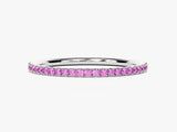 Pink Tourmaline Birthstone Eternity Ring