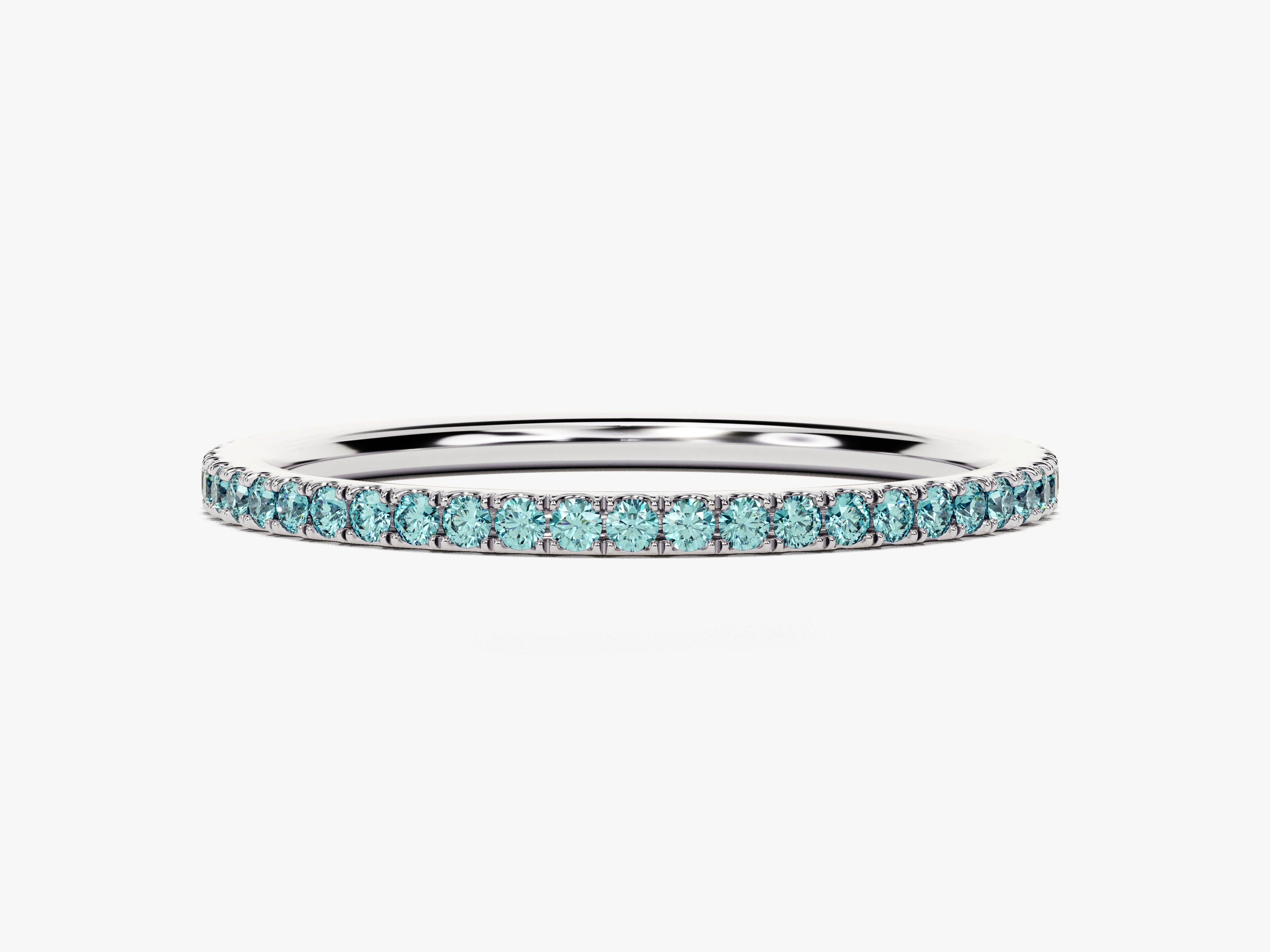 Aquamarine Birthstone Eternity Ring