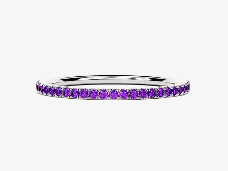 Amethyst Birthstone Eternity Ring