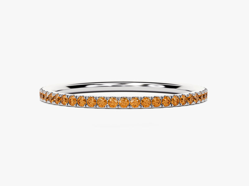 Citrine Birthstone Eternity Ring