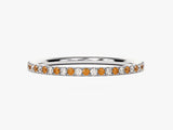 Alternating Citrine Birthstone Eternity Ring