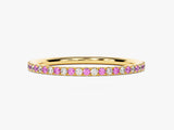 Alternating Pink Tourmaline Birthstone Eternity Ring