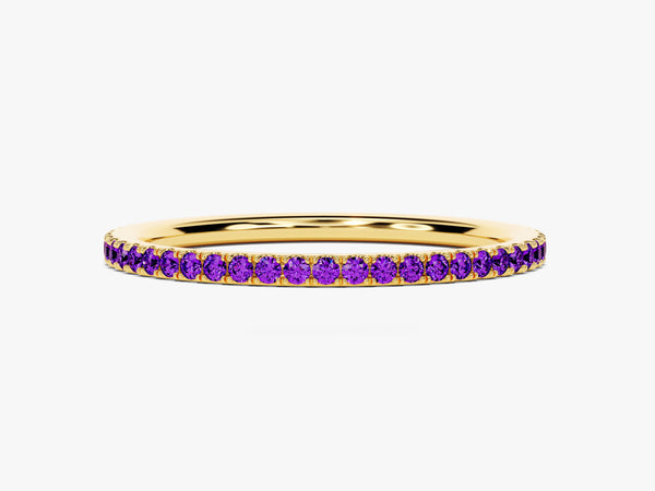 Amethyst Birthstone Eternity Ring