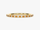 Alternating Citrine Birthstone Eternity Ring