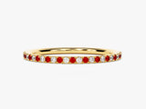 Alternating Ruby Birthstone Eternity Ring