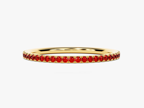 Garnet Birthstone Eternity Ring