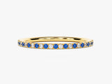 Alternating Sapphire Birthstone Eternity Ring