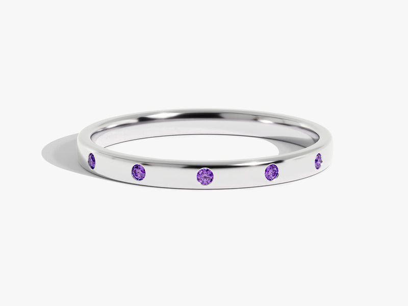 Scatter Amethyst Birthstone Ring